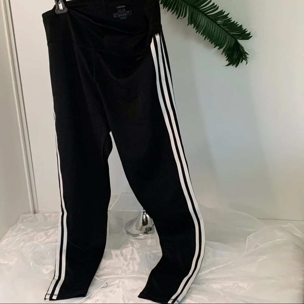 Adidas Women's D2m 3 Stripes High-Rise Long Tights, Size XL - Picture 3 of 13